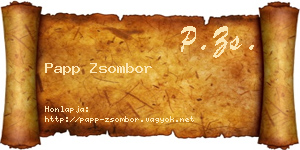 Papp Zsombor névjegykártya