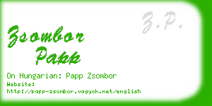 zsombor papp business card